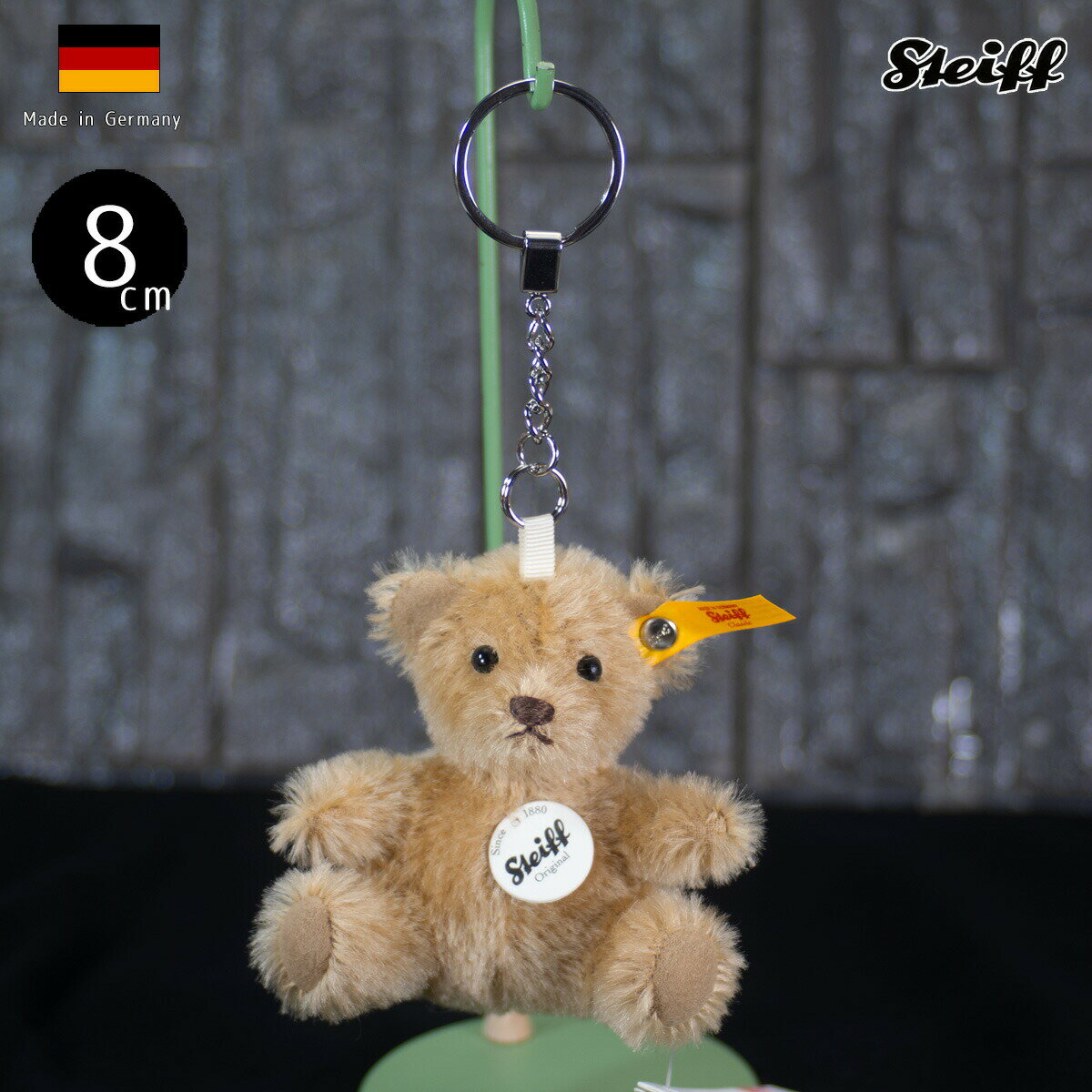 シュタイフ テディベア Steiff ペンダント ミニテディベア キーリング シナモン 8cm steiff テディベア MINI TEDDY BEAR PENDANT