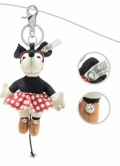 シュタイフ テディベア Steiff キーリング クラシック ミニーマウス Disney Minnie Mouse Pendant with Swarovski crystals ディズニー