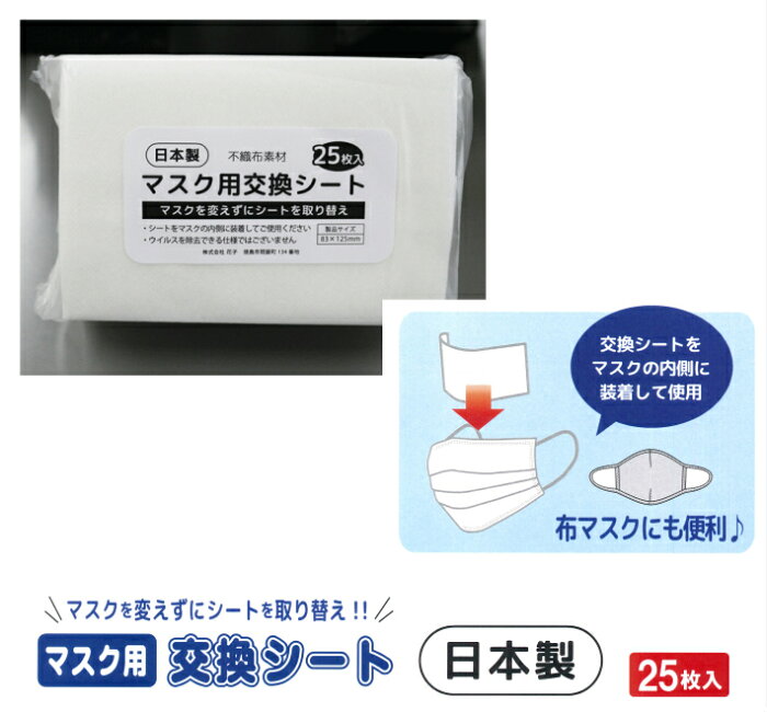 マスクシート 日本製 マスク シート 交換 肌にやさしい柔らか素材 不織布 ドライシート 取替えシート