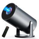 ★1000円OFF新品クーポン★ プロジェクター 家庭用【最新進化Android TV 12搭載!・4K対応・270°回転】プロジェクター 小型 軽量 天井投影 Wi-Fi6 接続 Bluetooth5.4 内蔵HiFiスピーカー 18000LM 1080P 自動台形補正 iOS Androidスマホ/パソコン/DVD/PS機/Switch/などに対応