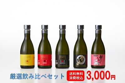 厳選焼酎飲み比べセット　300ml×5本セット【岩川醸造 公式通販】renewal≪プレゼント・贈り物・御祝・御礼・内祝・引っ越し・快気祝い・バレンタインデー・ホワイトデー・母の日・父の日・お中元・敬...