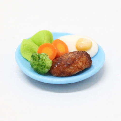 【クリックポスト可】パンクラフト マキノ「ハンバーグ」　ミニチュア雑貨 パン粉 手づくり 日本製