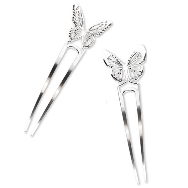 板金屋が作ったかんざし「Butterfly-バタフライ-」 三代目板金屋 ステンレス 簪 日本製 ギフト 贈り物 プレゼント 誕生日 お祝 内祝 母の日