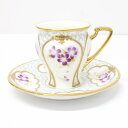 ノリタケ オマージュ コレクション コーヒー碗皿(色絵金彩菫文) カップ&ソーサー ギフト プレゼント 誕生日 お祝 内祝 父の日 母の日
