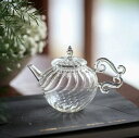 Souvenir Glass Art 耐熱ガラス ティーポット ガラス 急須 ガラスティーポット 220ml ガラス製ポット 紅茶ポット お茶ポット 茶器 耐熱...