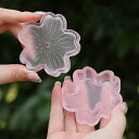 桜 ガラスケース さくら 小物入れ 小箱 ガラスの箱 ガラス 線香立て 香炉 墨池 小 天池 てんち 小さな箱 花形 蓋付き 水彩パレット 塗装 墨皿 絵皿 印...