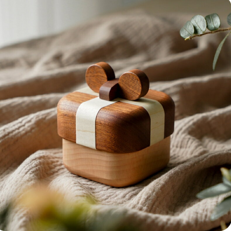 銘木 指輪ケース リングケース 木製 ウールナット ウッドケース アクセサリー 収納 ギフトボックス ギ..