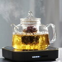 Mongolianyurts 耐熱ティーポット ガラス 直火 1300ml 1.3L 1600ml ガラスティーポット 耐熱ガラス やかん 薬膳 大容量 煮出し...