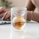 IwaiLoft 注ぐ飲み物によりグラスの雰囲気が変わる かわいい 地球 耐熱ガラス グラス ダブルウォールグラス ガラスコップ おちょこ ローグラス 冷茶グラス ティーグラス 結露しにくい 電子レンジOK 【送料無料 】 その1