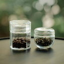 美しい質感の茶筒 茶考具 珈琲キャニスター 耐熱ガラス お茶入れ Tea 保存缶 生地缶 平缶 茶入 お菓子 煎茶 茶葉 緑茶 紅茶 コーヒー豆 保存容器 ミニ ガラスキャニスター 防湿保存 Glass Canister IwaiLoft