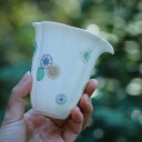 「春暖花開」美しい手毬 手作り 日本酒 片口 170ml 注器 徳利 酒器 磁器 ジャグ ミルクピッチャー おしゃれ コーヒー ミルクスチーマー 泡立て用 白い...