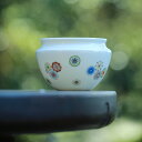 「春暖花開」美しい手毬 ボウル お茶碗 和食器 小鉢 おしゃれ 小付け 深鉢 300ml 建水 こぼし 茶こぼし 白 水孟 茶道具 中国茶器 台湾茶器 手作り ...