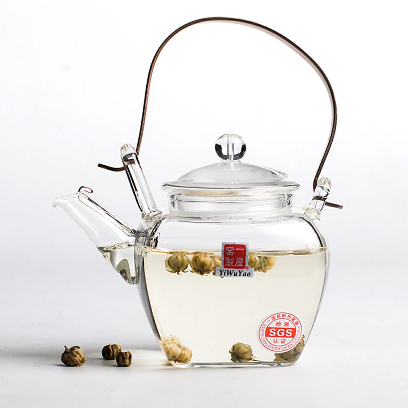 Tea Time 耐熱ガラスティーポット ガラス ティーポット 直火 小 透明 400ml お茶ポット ガラスポット ..