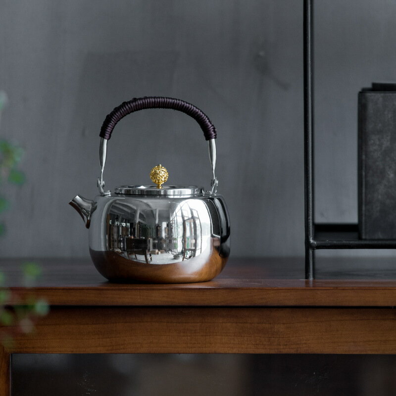 IwaiLoft 「極」ステンレスケトル やかん ステンレス 湯沸かし ティーポット ガス火 IH オール熱源対応 シンプル 1200ml