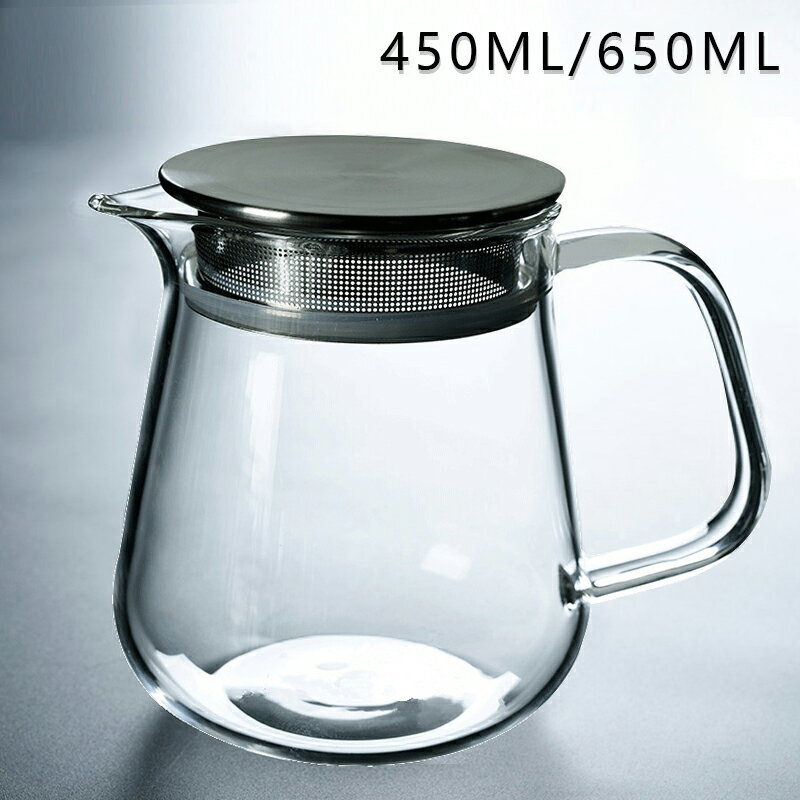 IwaiLoft ワンタッチ ティーポット 耐熱ガラス ガラスポット ガラス急須 コーヒーポット コーヒーサーバー 紅茶ポット 1~3人用扱いやすいティーポット ミルクピッチャー ジャグとしても便利 直火可 【送料無料】