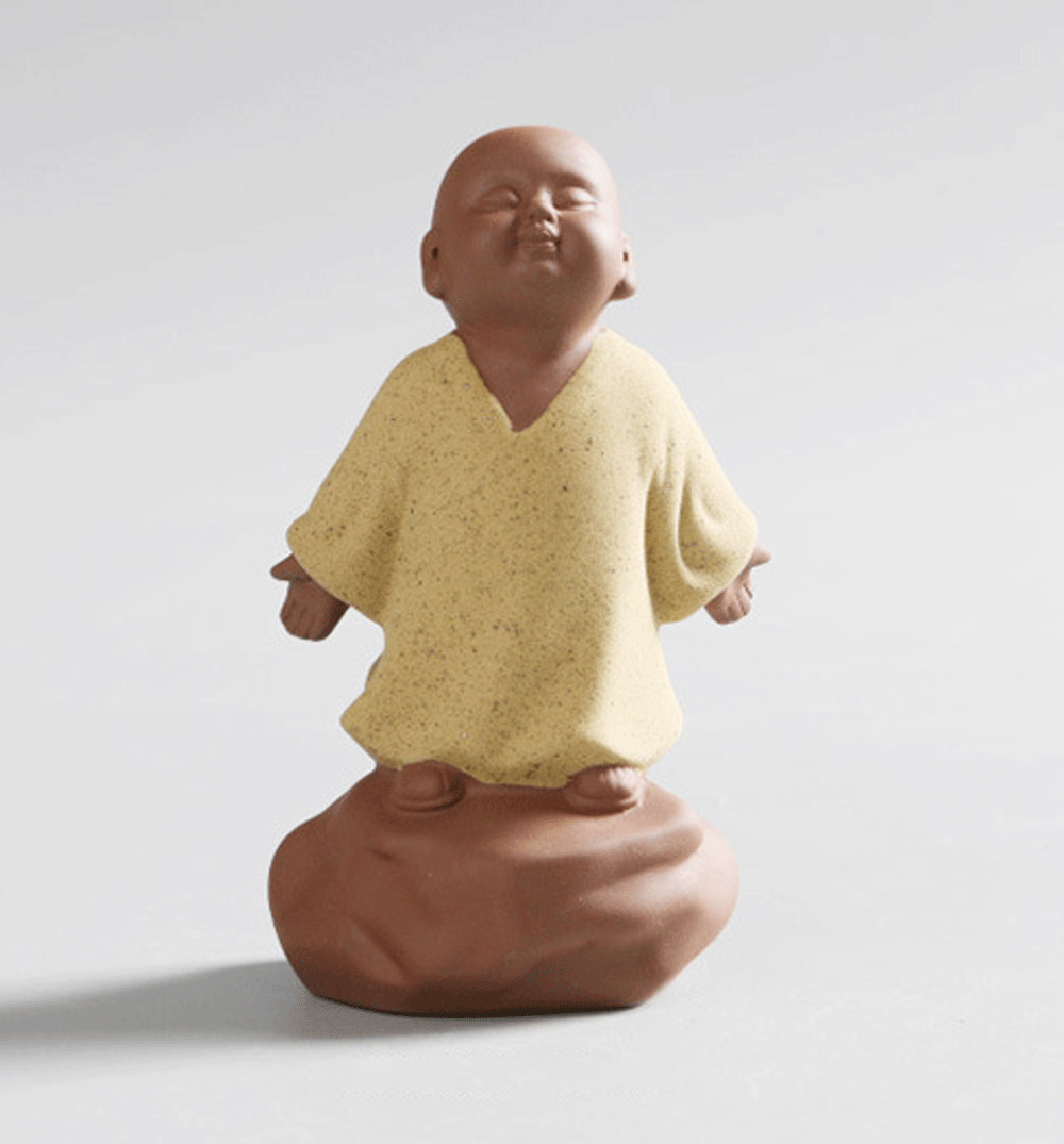 IwaiLoft 小仏 陶器 仏像 茶寵 手作り オブジェ かわいい 縁起物 工芸品 民芸 風水グッズ 風水アイテム 彫像 陶磁器 茶玩 茶ペット 書斎 和室 茶道 茶道具