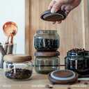 かわいい ガラス キャニスター 小鉢 銘木 木製蓋付 砂糖入れ 調味料ポット 砂糖ポット 耐熱ガラス コーヒーキャニスター 珈琲キャニスター 棗 珍味入れ ガラ...