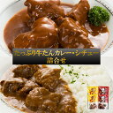 「味の牛たん喜助」 たっぷり牛たんカレー・シチュー詰合せ 各2個 風味豊か 牛たんと野菜の旨味 仙台名物 ギフト ご贈答にも