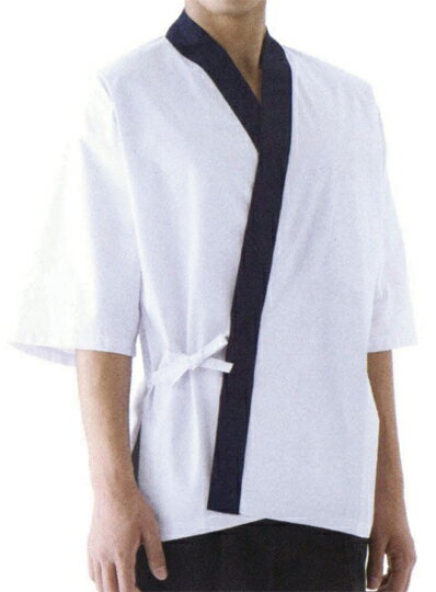 シンプルな紺衿の定番ハッピコート セブンユニフォーム