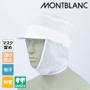 【メール便対応可】食品工場 帽子 衛生帽子 衛生キャップ キャップ 丸天帽子 たれ付 マスク留め メッシュ 男女兼用 吸汗 制電 透け防止 異物混入防止 白 ホ...
