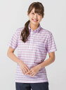 【5%OFFクーポン対象★5/25限定】ポロシャツ チェックプリント 男女兼用 レディース メンズ ピンク オレンジ ブルー ネイビー SS-4L 介護 介護ユ...