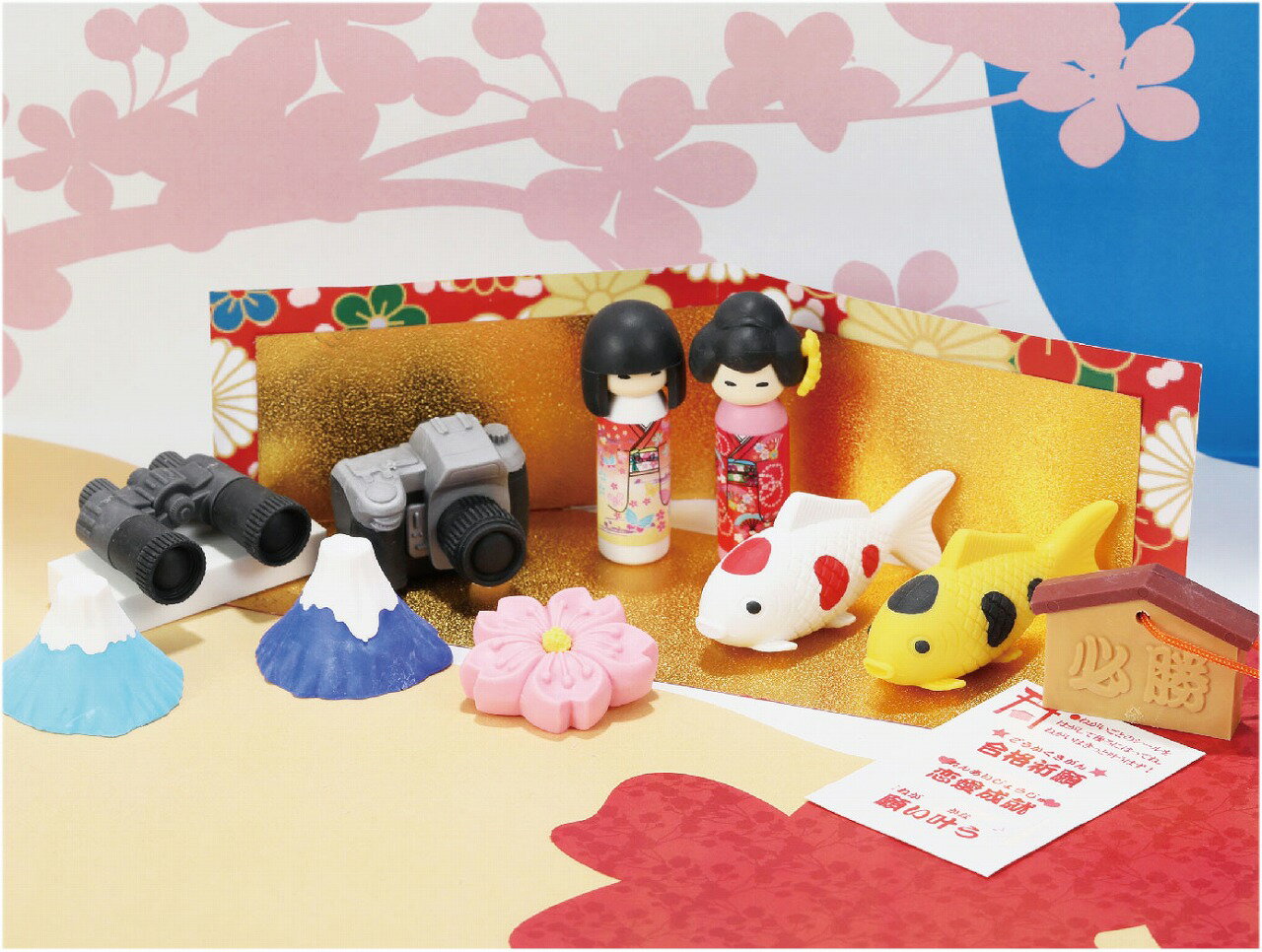 ジャパン消しゴム（60個入）【まとめ買い シリーズ 消しゴム 日本製 プレゼント ご褒美 おまけ 景品 おもちゃ こども 文具 ばらまき】