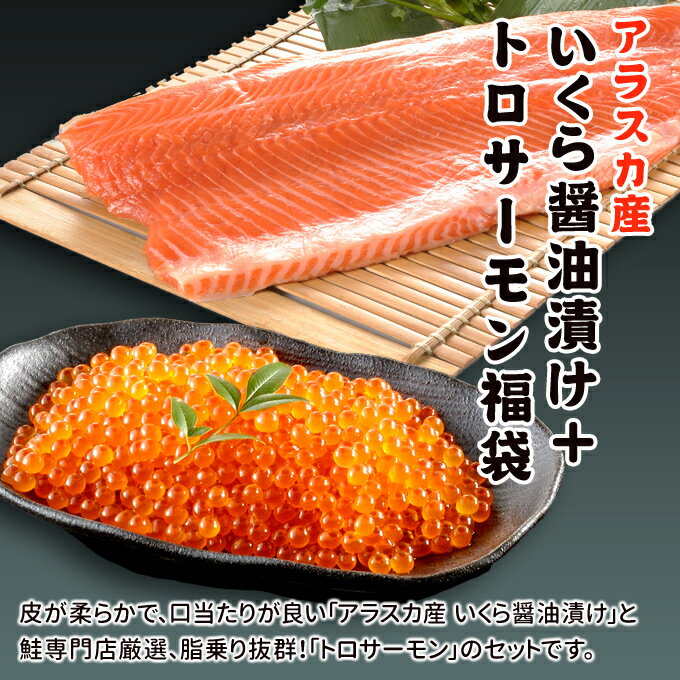 いくら 醤油漬け アラスカ 200g トロサーモン 半身 800g 送料無料 福袋 お取り寄せグルメ プレゼント 海鮮 ギフト 海鮮セット 海鮮おせち