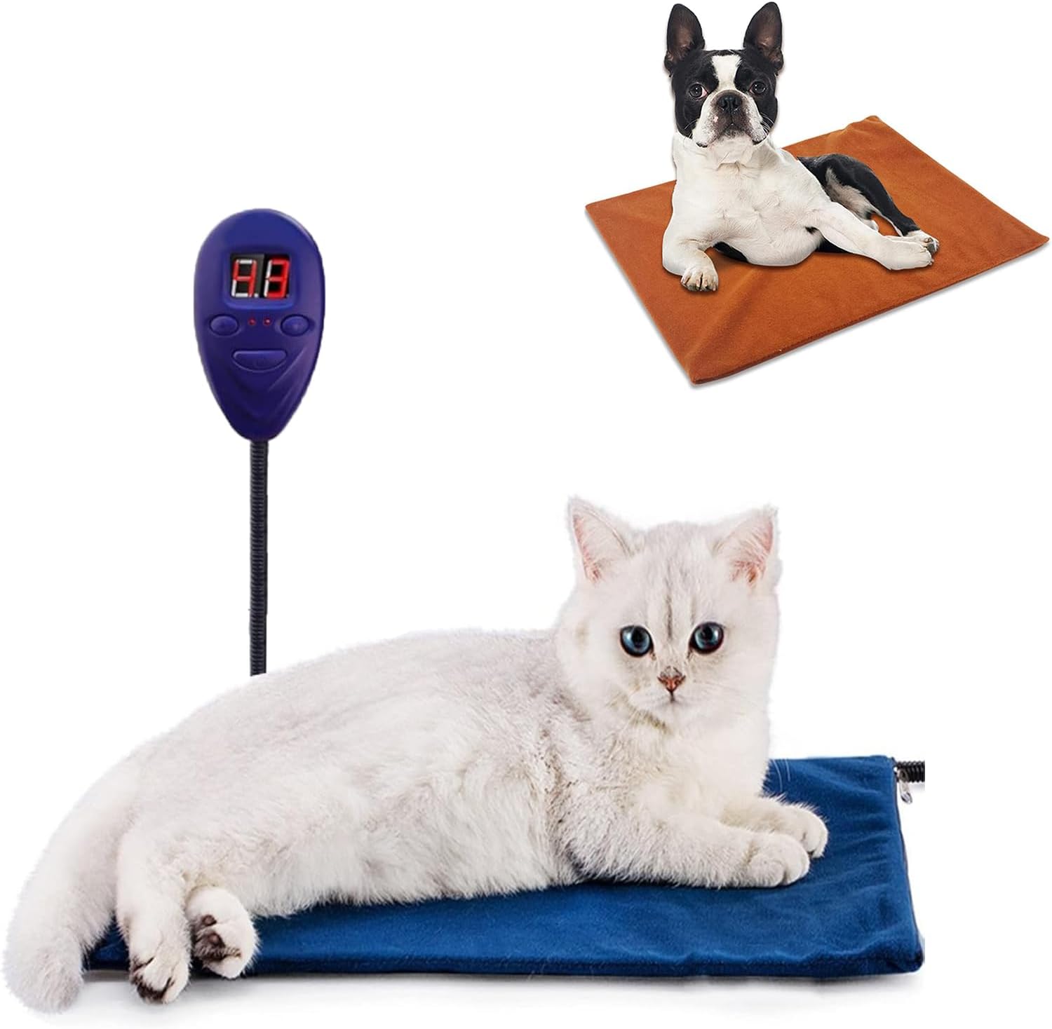 ＼クーポン最安で3380円！／ペット用ホットカーペット ペットヒーター DC12V 25~55℃温度調節 7段階温度..