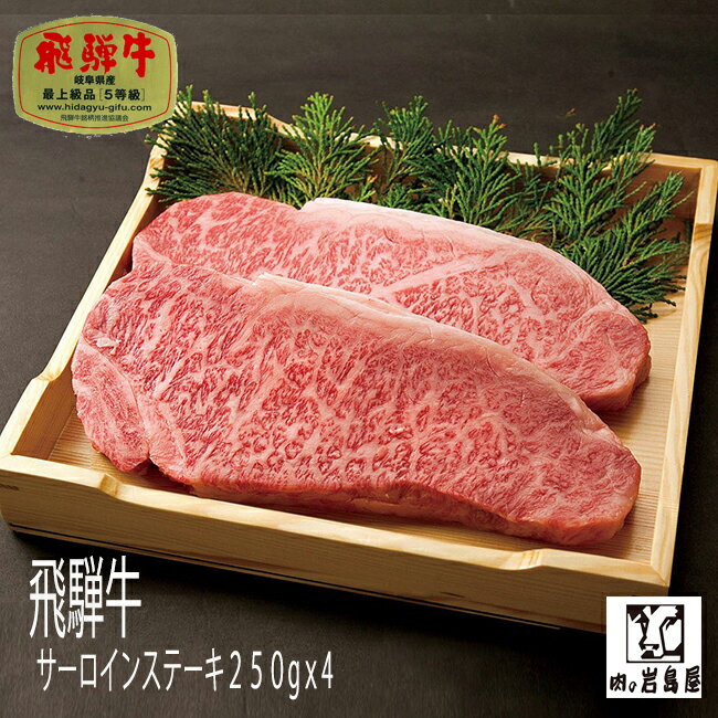 飛騨牛 牛肉 和牛 飛騨牛 250g x 4 サーロインステーキ ギフト 景品 内祝 贈り物 プレゼント高等級 高級 上質 特選 厳選 / 飛騨牛 250g x 4 サーロインステーキ / 岐阜県 恵那市 岩島屋