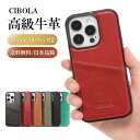 【BIGセールで5%OFF】高級牛革 iPhone 14 Pro ケース 本革 背面 カード収納 アイフォン 14Pro カバー 軽量 バンパーケース ワイヤレ...