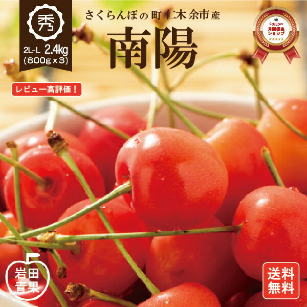  南陽 さくらんぼ 2.4kg  早割 2L〜Lサイズ 秀品 送料無料 北海道 余市 仁木 フルーツ 果物 訳あり じゃありません！ お取り寄せ グルメ お中元 御中元 ギフト 贈り物 くだもの 北海道産 プレゼント 岩田青果 北海道応援 北海道物産展 食品