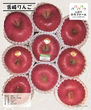 【9玉・約3kg・蜜入サンふじ】【送料無料(沖縄除く)】お歳暮・贈り物・お土産・いわてひろファーム 佐藤農園のこだわり舌崎(したざき)リンゴ・11月下旬〜12月中旬頃発送開始【RCP】