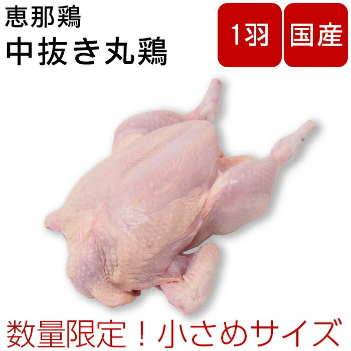 【数量限定！訳あり価格】丸鶏 中抜き 小さめサイズ約1.3kg~1.5kg（1羽分） 生 国産 岐阜県産 恵那鶏 中抜き丸鶏 冷凍便