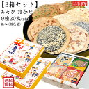 3箱セット まとめ買い【 送料無料 せんべい 詰合せ 】あそび シリーズ 9種20枚入 送料無料 / 母の日 GW お土産 父の日 お中元 御中元 / 南部せん...