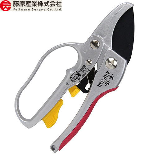 【メール便 可】【2個まで/1梱包】 藤原産業 千吉 ハンディラチェット剪定鋏 175mm SGP-34R