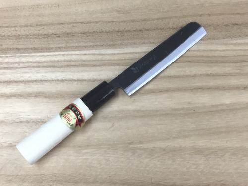 江戸菊水 黒打 うなぎ裂き包丁 細型 105mm 朴柄 越前打刃物 日本製 手造り 名古屋型