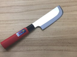 【 送料無料 】 玉日本 ステンレス 野菜収穫包丁 150mm TY-35 両刃 ステンレス特殊鋼割込 赤シノギ柄 日本製