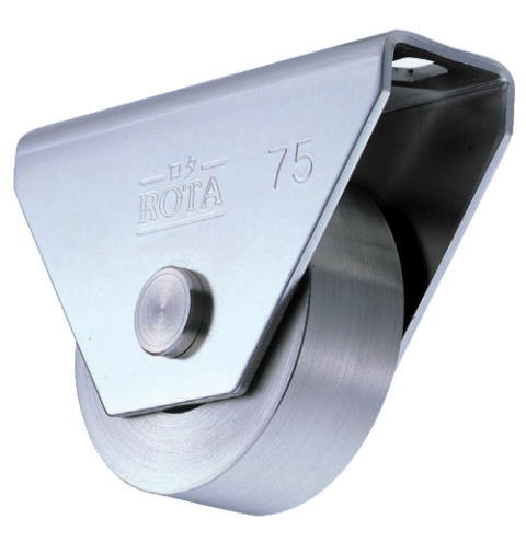 ヨコヅナ ロタ・ステンレス 重量戸車 平型 50mm WBS-0502 【2個】