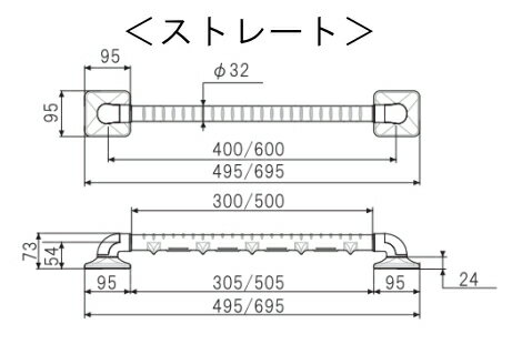 【送料無料】【3本】 ホクメイ ベストセレクトバー 圧着式 ストレート UA-400-10 【メーカー直送】【代引不可】【個人宅不可】