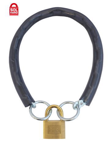 【5個】 SO LHARD No.1290-40S チェーン＆パドロック シリンダー錠タイプ ( No.1200 BIG南京錠 40mm + ..