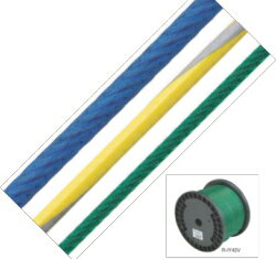 ニッサチェイン 鉄 ワイヤーロープ ビニールコートタイプ リール巻 反射 6.0mm×200m (6×7) R-IY60V (反射黄・反射緑より選択)