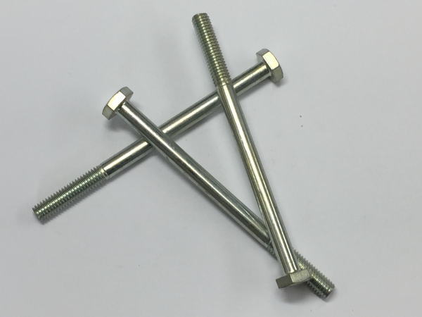 【訳あり 在庫処分品】【 メール便 可 】 鉄ユニクロメッキ 六角ボルト W3/8×140mm ※ボルトのみ