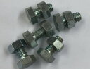 【訳あり 在庫処分品】 鉄ユニクロメッキ 六角ボルト W1/2×25mm ナット付