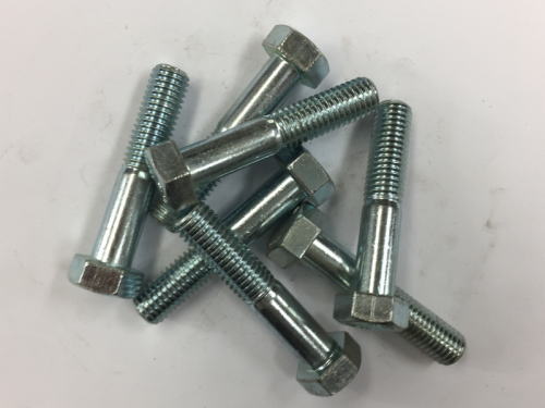 【訳あり 在庫処分品】 鉄ユニクロメッキ 六角ボルト M12×75mm ※ボルトのみ