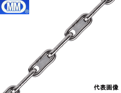 【受注生産品】 MM 水本機械 ステンレス ブロックチェーン 8mm 8-K (個数1=1m)【1本20m以上は代引決済..
