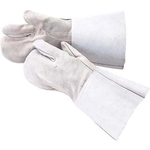 おたふく手袋 溶接用革手袋 #461 HK-3指長溶接用牛床革手袋 3指 ロング フリーサイズ 3指長溶接用