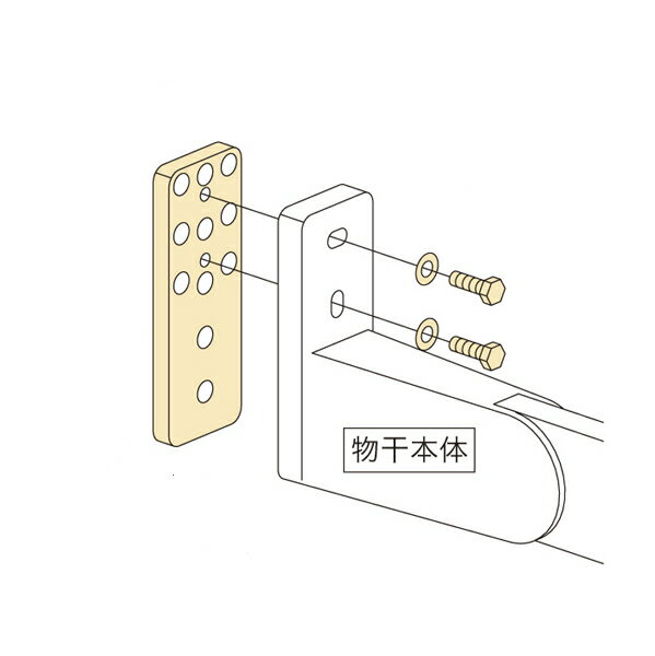 【メール便配送】 川口技研 ホスクリーン 取付パーツ 面付パーツ HP-8L-LB