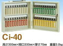 タチバナ キーボックス Ciタイプ 携帯壁掛兼用 40本掛 アイボリー Ci-40