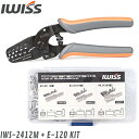 【最大3千円クーポン5/5迄】 圧着ペンチ 圧着工具 IWISS アイウィス 精密圧着ペンチ 平型端子 スリーブ 110型 187型 250型 メス セット 精密圧着ペンチ 圧着 工具 ペンチ 電工 修理 自動車 バイク コネクタ 端子 圧着 IWS-2412M-120KIT