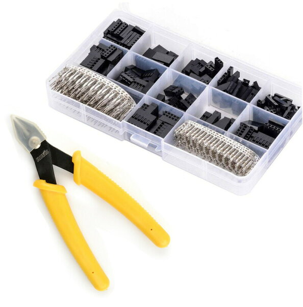 DIY工具セットお得アイウィス(IWISS)2.54mmピッチ2550QIコネクタデュポンコネクタ13種セット細電線カッタースー